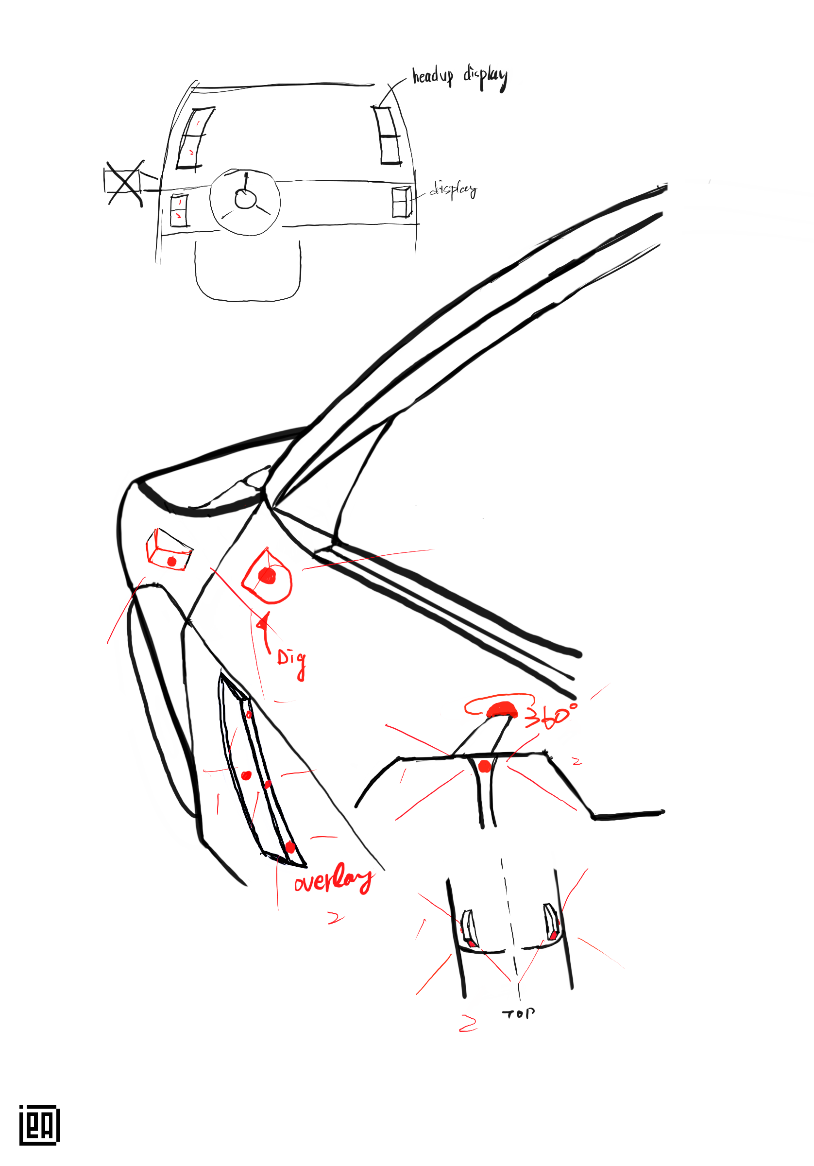 Electronic rear mirror improvement program mountos